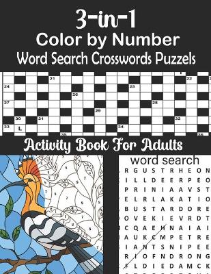 Book cover for Color By Number, Word Search, and Crosswords puzzles