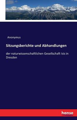 Book cover for Sitzungsberichte und Abhandlungen