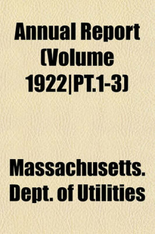 Cover of Annual Report (Volume 1922-PT.1-3)