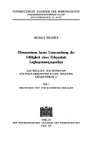 Book cover for Dharmottaras Kurze Untersuchung Der Gultigkeit Einer Erkenntnis Laghupramanyapariksa