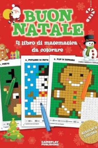 Cover of Buon Natale - Libro Di Matematica Da Colorare