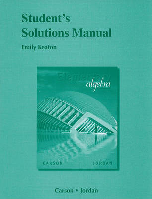 Book cover for Student Solutions Manual for Elementary Algebra