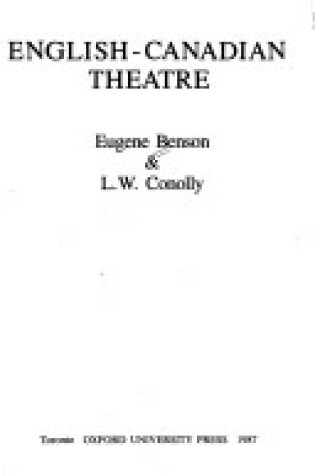 Cover of English-Canadian Theatre