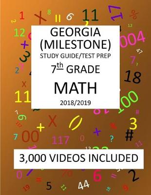 Book cover for 7th Grade GEORGIA MILESTONE, 2019 MATH, Test Prep