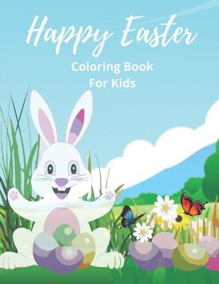 Book cover for Happy Easter Coloring Book for Kids