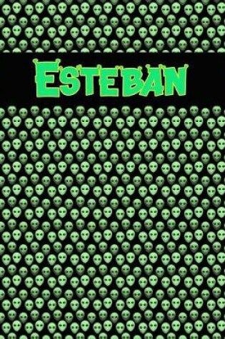 Cover of 120 Page Handwriting Practice Book with Green Alien Cover Esteban