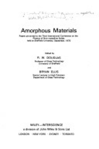 Cover of Amorphous Materials