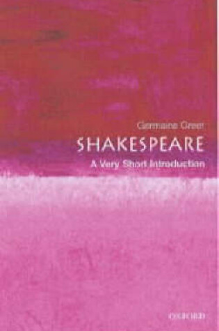 Cover of Shakespeare: A Very Short Introduction