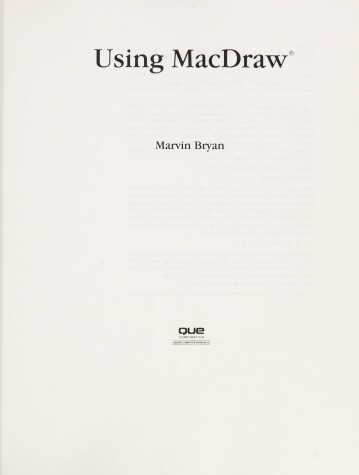 Book cover for Using MacDraw