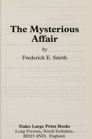 Cover of The Mysterious Affair