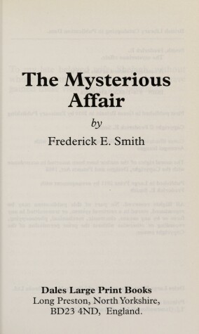 Book cover for The Mysterious Affair