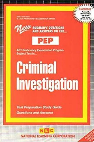 Cover of CRIMINAL INVESTIGATION