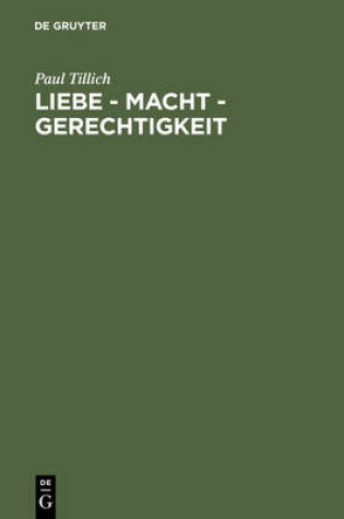 Cover of Liebe - Macht - Gerechtigkeit