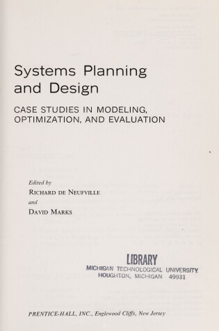 Cover of Systems Planning and Design