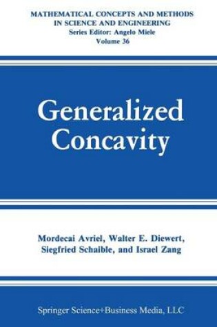 Cover of Generalized Concavity