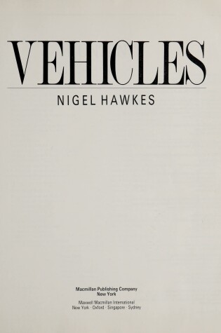 Cover of Vehicles