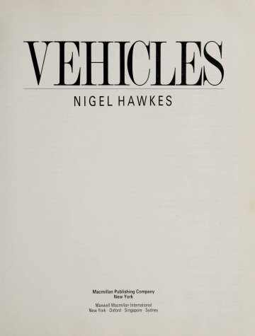 Book cover for Vehicles