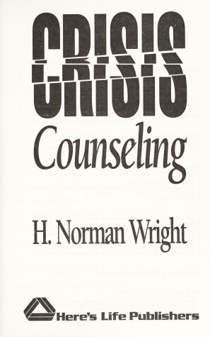 Book cover for Crisis Counseling