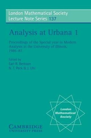 Cover of Analysis at Urbana