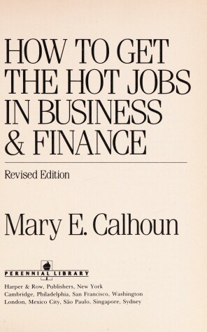 Book cover for How to Get the Hot Jobs in Business and Finance