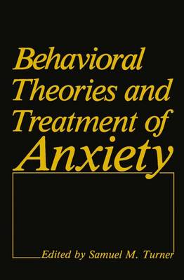 Book cover for Behavioral Theories and Treatment of Anxiety