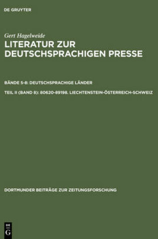 Cover of 80620-89198. Liechtenstein-OEsterreich-Schweiz