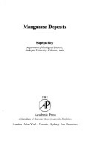 Cover of Manganese Deposits