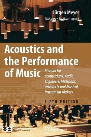 Cover of Acoustics and the Performance of Music