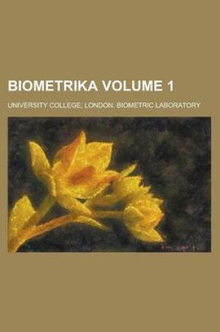 Cover of Biometrika Volume 1