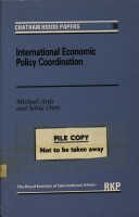 Cover of International Economic Policy Coordination