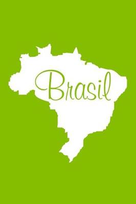 Book cover for Brasil - Lime Green Lined Notebook with Margins (Brazil)