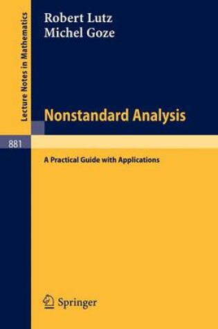 Cover of Nonstandard Analysis.