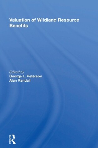 Cover of Valuation Of Wildland Resource Benefits