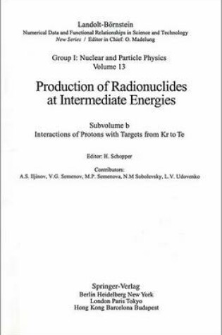 Cover of Interactions of Protons with Targets from Kr to Te