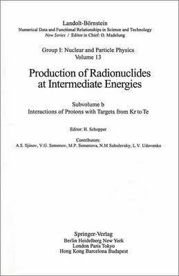 Book cover for Interactions of Protons with Targets from Kr to Te