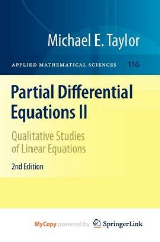 Cover of Partial Differential Equations II