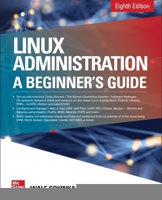 Book cover for Linux Administration: A Beginner's Guide, Eighth Edition