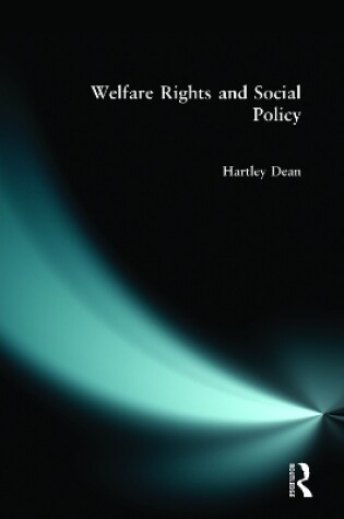 Cover of Welfare Rights and Social Policy