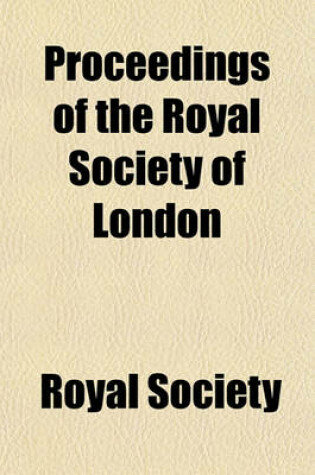 Cover of Proceedings of the Royal Society of London Volume 29