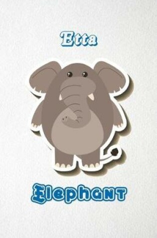 Cover of Etta Elephant A5 Lined Notebook 110 Pages