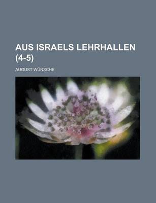 Book cover for Aus Israels Lehrhallen (4-5)