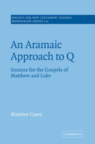 Cover of An Aramaic Approach to Q