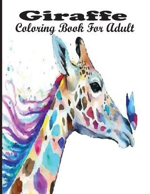 Book cover for giraffe coloring book for adult