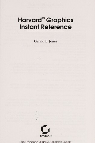 Cover of Harvard Graphics Instant Reference