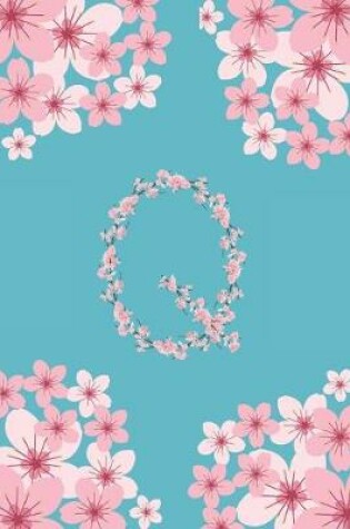 Cover of Q Monogram Letter Q Cherry Blossoms Journal Notebook