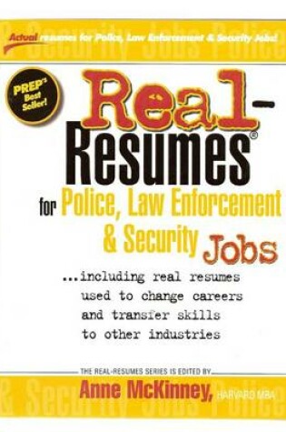 Cover of Real-Resumes for Police, Law Enforcement, & Security Jobs