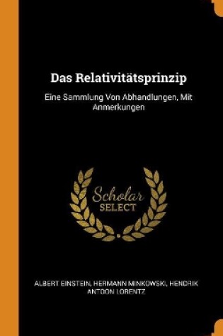 Cover of Das Relativitatsprinzip