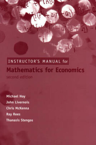 Cover of Instructor's Solutions Manual for Mathematics for Economics