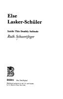 Book cover for Else Lasker-Schuler