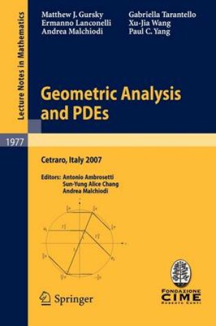 Cover of Geometric Analysis and PDEs